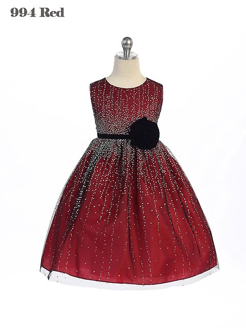 girls red holiday dress